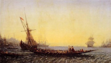  bateau - Port à Constantinople Barbizon Félix Ziem Bateaux
